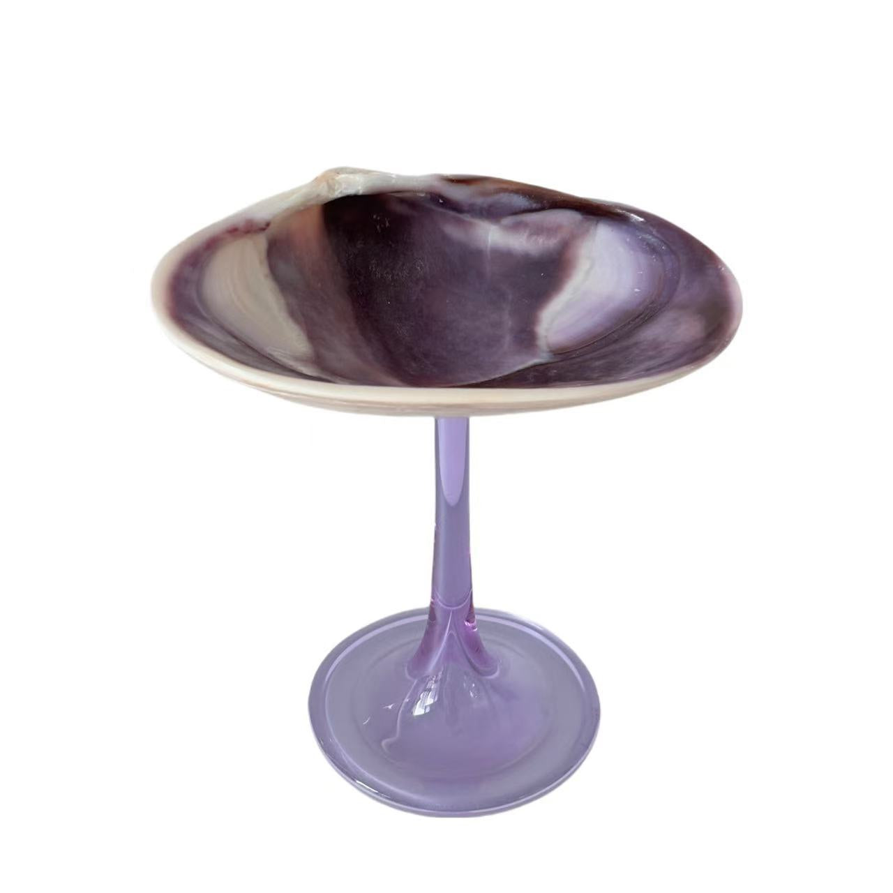 Creative, Retro and Niche Natural Purple Clam Shell Jewelry Tray, Sauce Dish, Dessert Plate, Fruit Plate